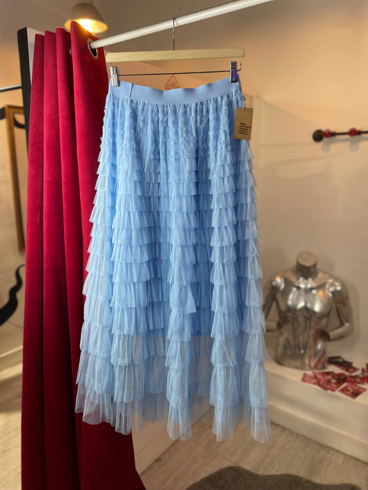 Fairycore Mesh - Layered Maxi Skirt – BABY BLUE SABRINA