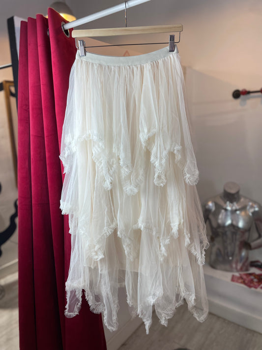 Fairycore Mesh - Layered Maxi Skirt – BLANCO ROTO