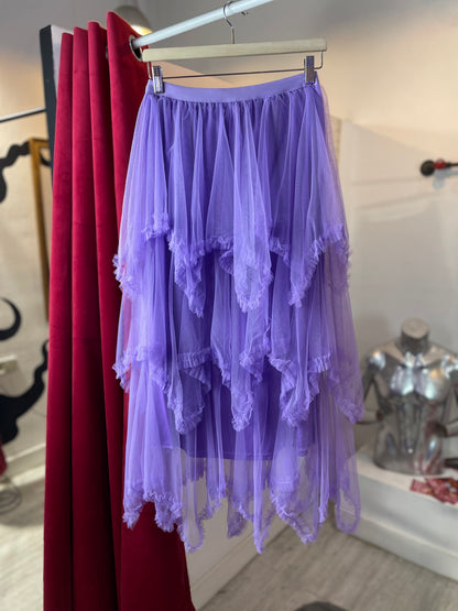 Fairycore Mesh” Layered Maxi Skirt – LILA MAGA