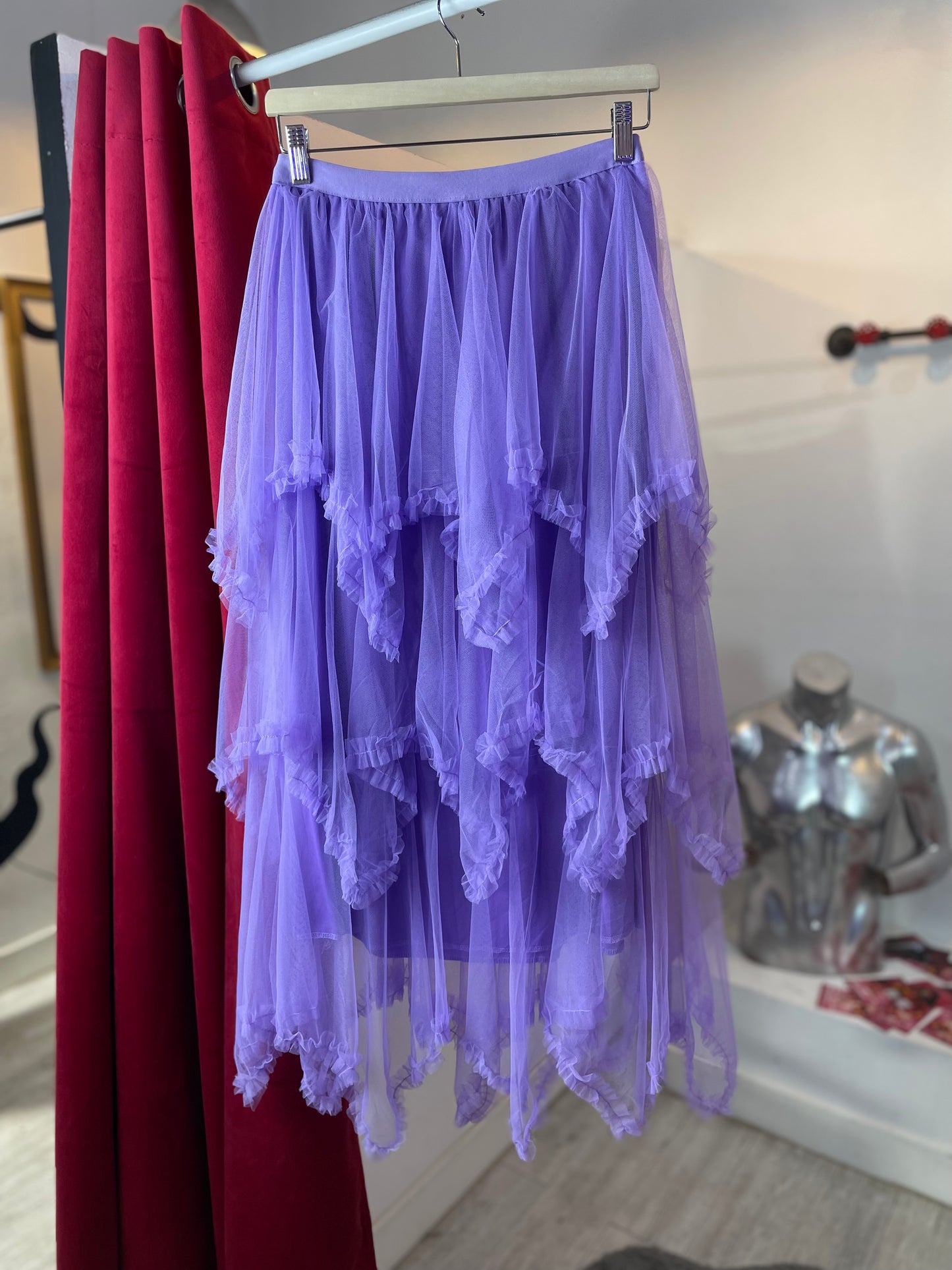 Fairycore Mesh” Layered Maxi Skirt – LILA MAGA