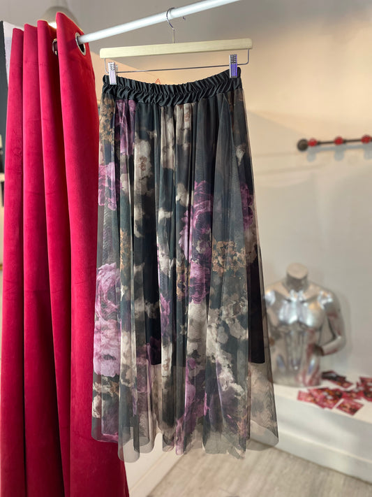Botanical Fairy - Mesh Maxi Skirt Clásica