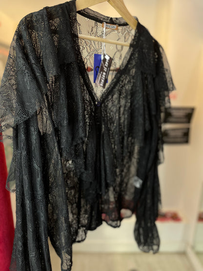 Raven Queen - Blouse Negra Mesh
