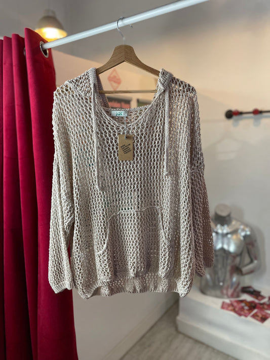 Desert Mesh - Hoodie Oversized Rejilla