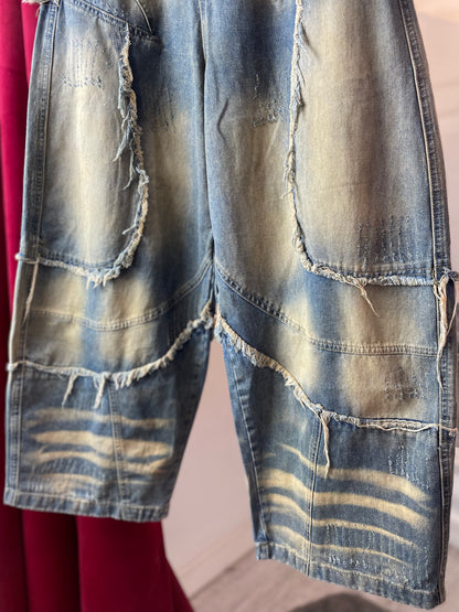 Desert Drift - Ultra Baggy Jeans Beige