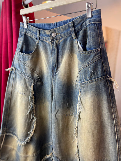 Desert Drift - Ultra Baggy Jeans Beige