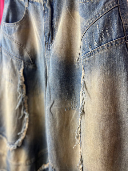 Desert Drift - Ultra Baggy Jeans Beige