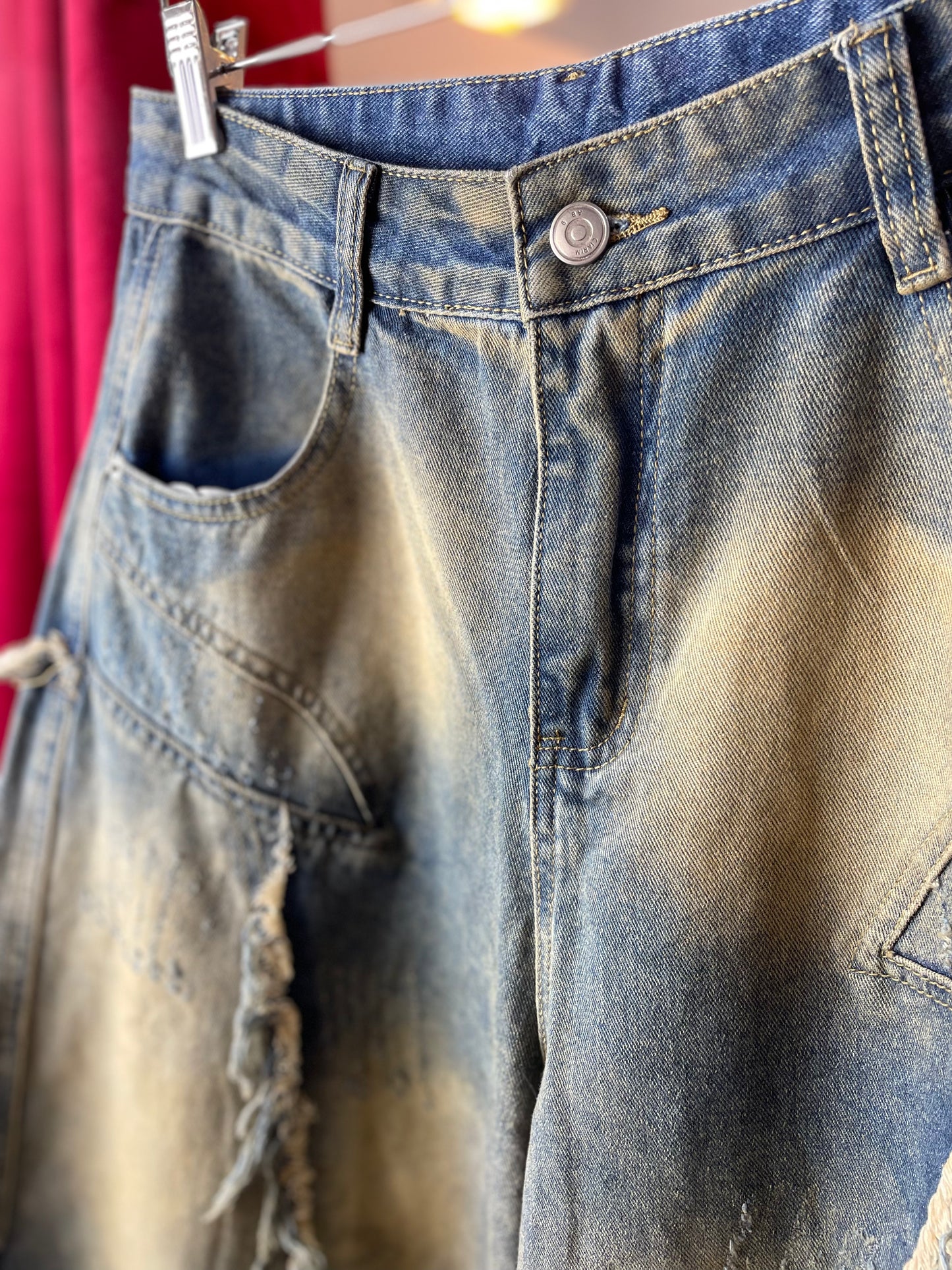Desert Drift - Ultra Baggy Jeans Beige