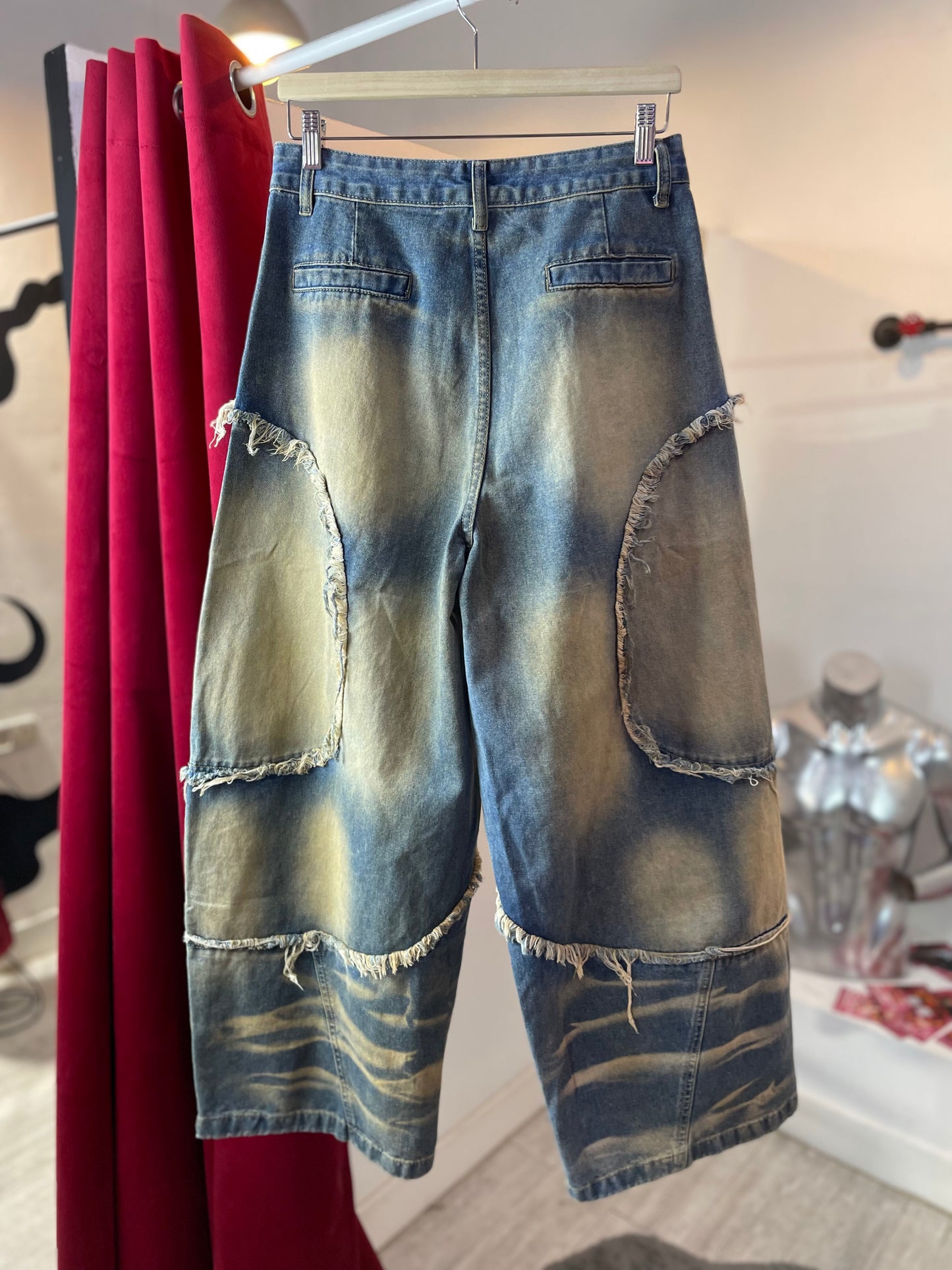Desert Drift - Ultra Baggy Jeans Beige