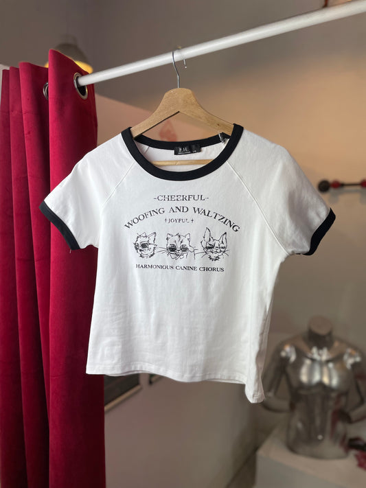 Purr Chaos - Baby Tee WHITE
