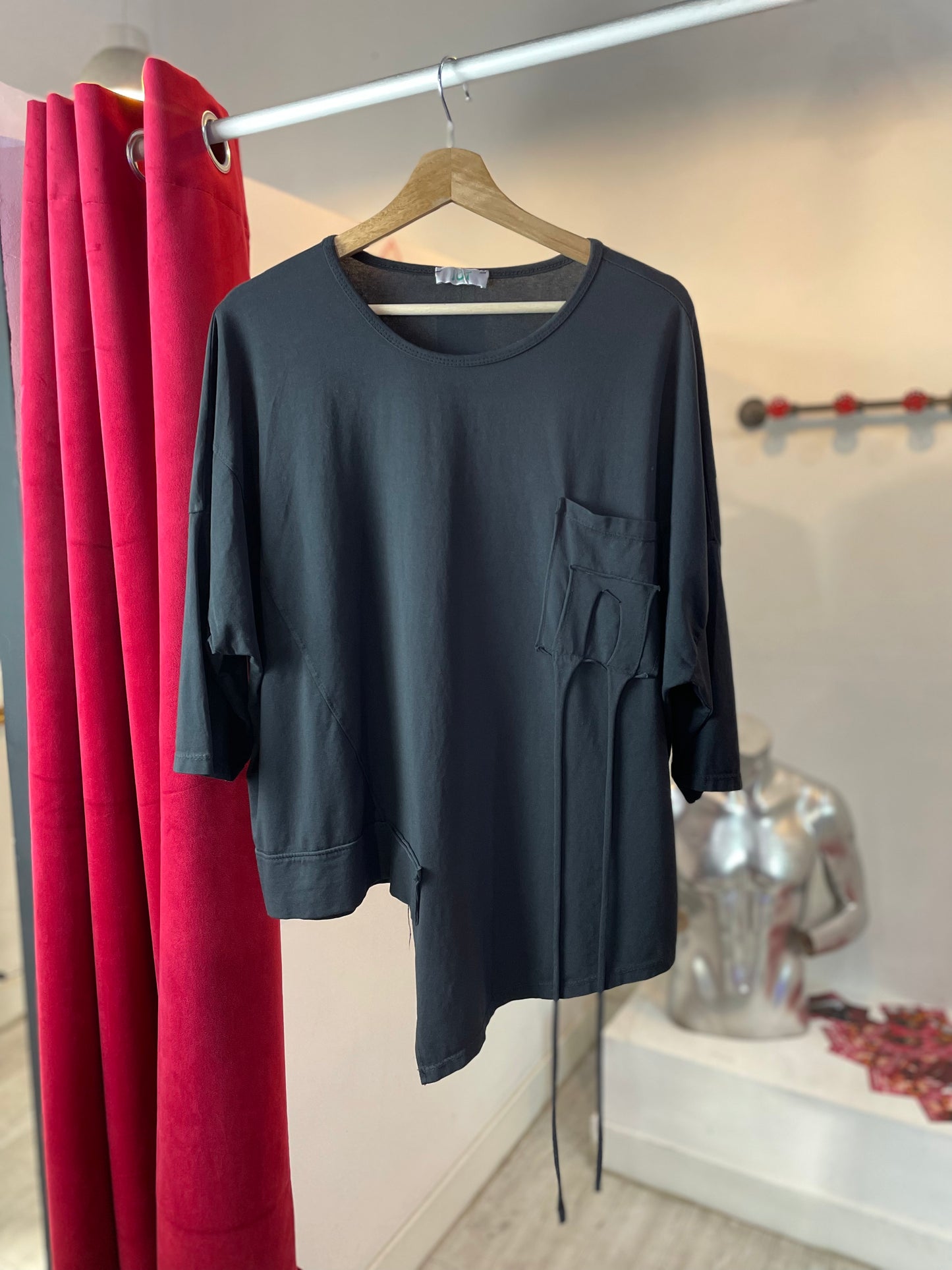 Raven Cord - Asym Oversized Tee