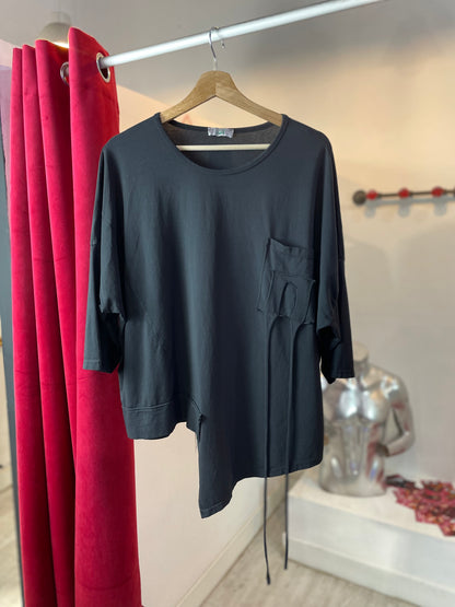 Raven Cord - Asym Oversized Tee