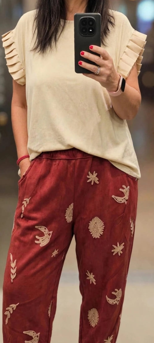 PANTALÓN BORDADO