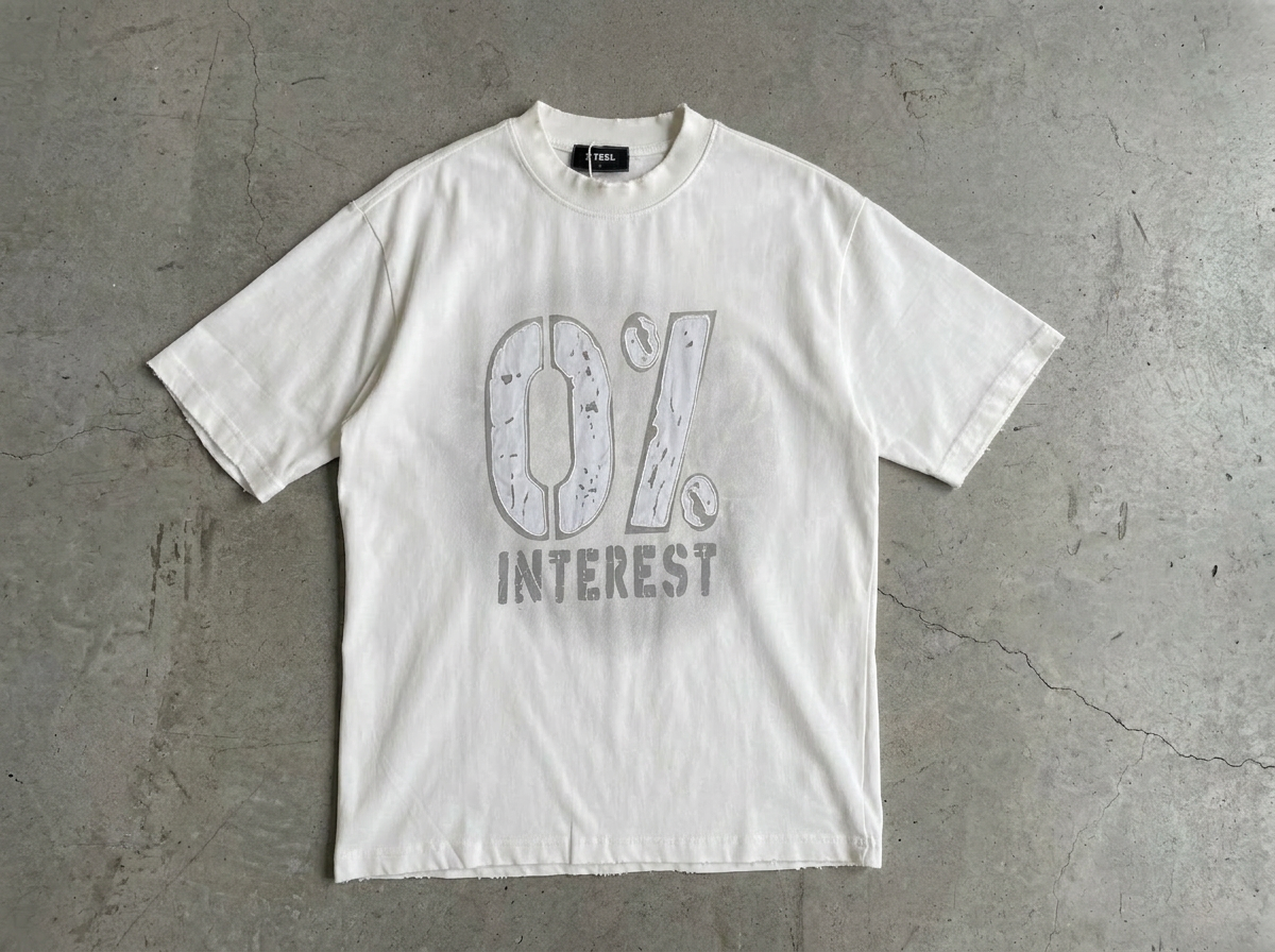 0% Interest Oversized Distressed Tee