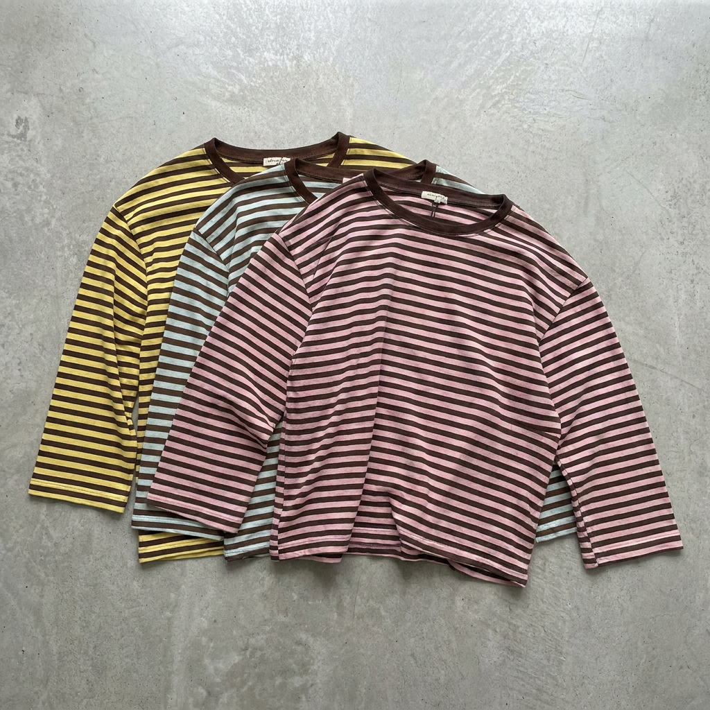 Wide Stripe Boxy Longsleeve