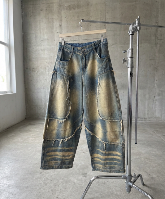 Desert Drift - Ultra Baggy Jeans Beige