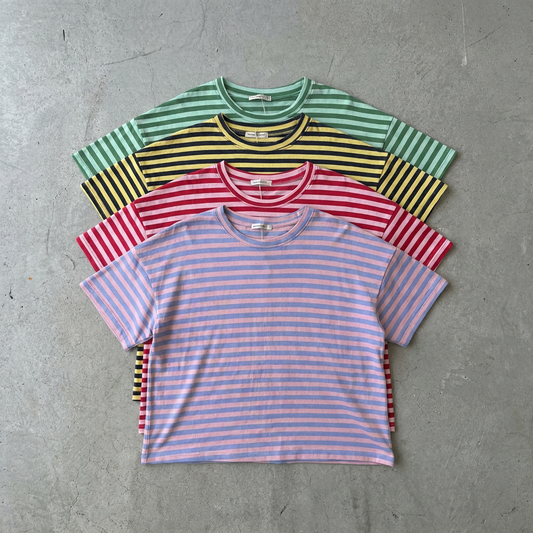 Wide Stripe Boxy Tee